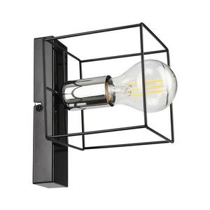 Fali lámpa MIKA 1xE27/60W/230V fekete/króm kép