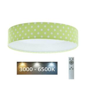 LED Dimmelhető lámpa GALAXY KIDS LED/24W/230V pontok zöld/fehér + távirányító kép