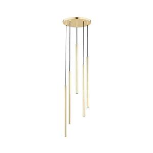 Csillár zsinóron COLLET 5xG9/40W/230V á. 30 cm arany kép