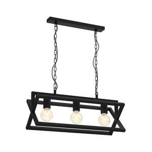 Csillár láncon ARNOLD 3xE27/60W/230V fekete kép