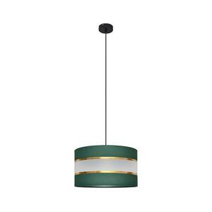 Csillár zsinóron HELEN 1xE27/15W/230V átm. 35 cm zöld/arany kép