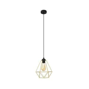 Csillár zsinóron KARO 1xE27/15W/230V arany/fekete kép