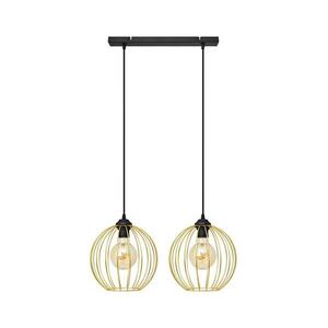 Csillár zsinóron MERCURE 2xE27/15W/230V arany/fekete kép