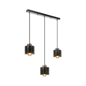Csillár zsinóron OLENA 3xE27/60W/230V fekete kép