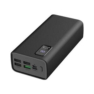 Power Bank LED kijelzővel Power Delivery 30000 mAh 3, 7V fekete kép
