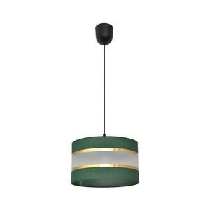 Csillár zsinóron HELEN 1xE27/15W/230V átm. 25 cm zöld/arany kép