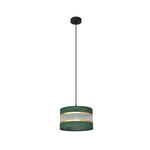 Csillár zsinóron HELEN 1xE27/15W/230V átm. 25 cm zöld/arany kép