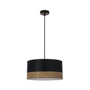 Csillár zsinóron PORTO 1xE27/60W/230V fekete/barna kép
