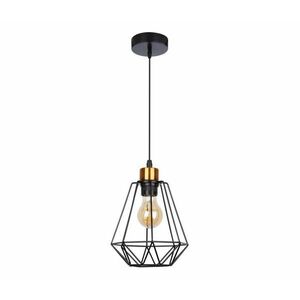 Csillár zsinóron PRIMO 1xE27/60W/230V fekete/arany kép