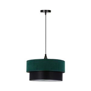 Csillár zsinóron SOLANTO 1xE27/60W/230V zöld/fekete kép