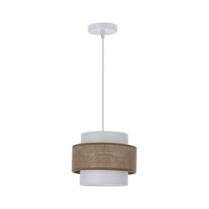 Csillár zsinóron JUTA 1xE27/40W/230V barna/fehér kép