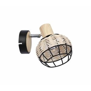 Fali spotlámpa TAJGA 1xE14/40W/230V rattan/fekete kép