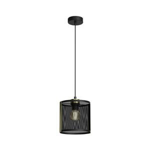 Csillár zsinóron KAGA 1xE27/60W/230V fekete/arany kép