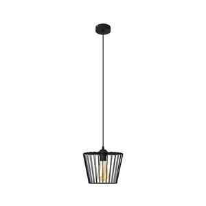 Csillár zsinóron TORRI 1xE27/15W/230V átm. 23 cm fekete kép