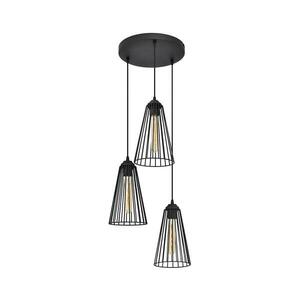 Csillár zsinóron TORRI 3xE27/15W/230V fekete kép