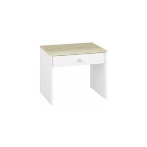Konsimo Sp. z o.o. Sp. k. Éjjeliszekrény BUBO 58x69 cm fehér/bézs kép