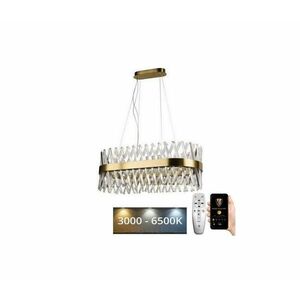 LED Dimmelhető kristály csillár zsinóron LED/90W/230V + távirányítás kép