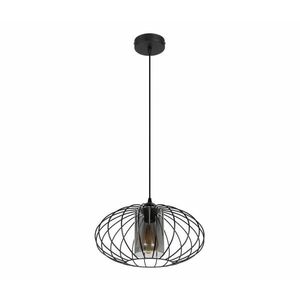HEXE Csillár zsinóron CORRINI 1xE27/60W/230V átm. 34 cm fekete/szürke kép