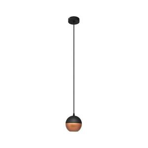 LED Csillár zsinóron MIDWAY 1xGU10/4, 8W/230V fekete/réz kép
