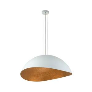 Csillár zsinóron SOLARIS 1xE27/60W/230V fehér/réz kép