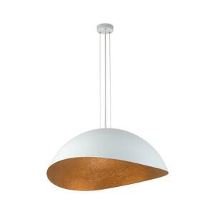 Csillár zsinóron SOLARIS 1xE27/60W/230V fehér/réz kép