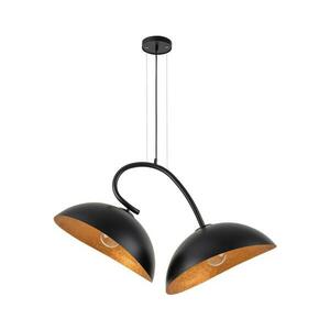 Csillár zsinóron SPACE 2xE27/60W/230V fekete/réz kép