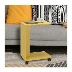 Adore Furniture Kisasztal 65x35 cm sárga kép