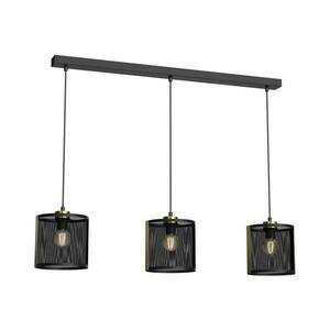 Csillár zsinóron KAGA 3xE27/60W/230V fekete/arany kép