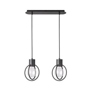 Csillár zsinóron AURA 2xE27/60W/230V fekete kép
