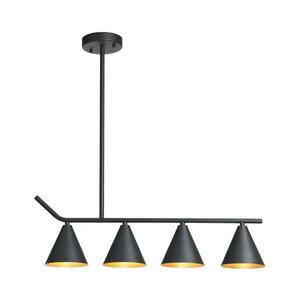Eurolamp Csillár rúdon 4xΕ27/40W/230V fekete kép