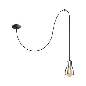 Csillár zsinóron TUBE 1xE27/15W/230V fekete/króm kép