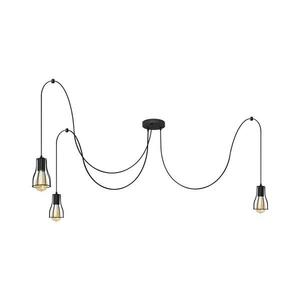 Csillár zsinóron TUBE 3xE27/15W/230V pók fekete kép