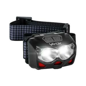 Vayox LED Tölthető fejlámpa érzékelővel 2xLED/5W/5V/3xAAA IP65 500 fényes 1200 mAh kép