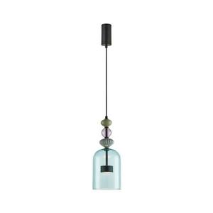 LED Csillár zsinóron ARTE LED/12W/230V átm. 16 cm fekete kép