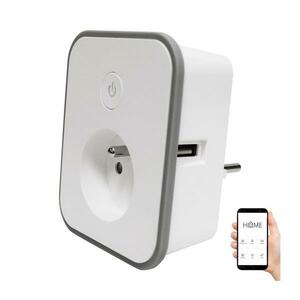 iGET Okos konnektor fogyasztásméréssel 3680W/230V + 2xUSB/12W/5V Wi kép