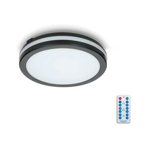 LED Fürdőszobai mennyezeti lámpa érzékelővel LED/12W/230V átm. 20 cm fekete + távirányító kép