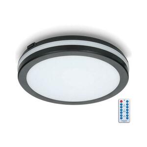 LED Fürdőszobai mennyezeti lámpa érzékelővel LED/24W/230V átm. 30 cm fekete + + távirányító kép