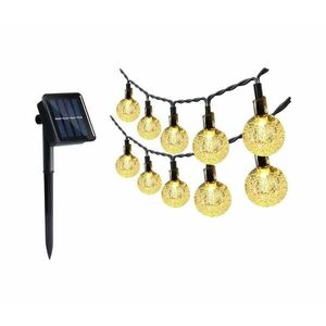 LED Napelemes lánc 30xLED/0, 12W/1, 2V 1xAA 3000K IP44 400 mAh kép