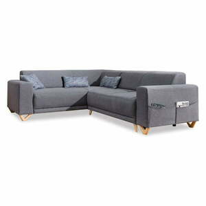 Szürke kinyitható-tárolóhelyes sarokkanapé (bal oldali-L alakú) Classy Sophie – Miuform kép