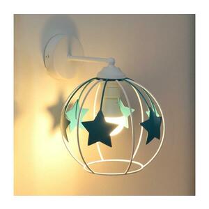 Gyermek fali lámpa STARS 1xE27/15W/230V türkiz/fehér kép