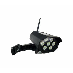 LED Napelemes makett biztonsági kamera érzékelővel LED/3, 7V IP44 fekete + távirányító kép