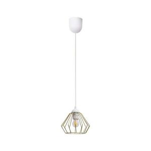 HEXE Csillár zsinóron CEED GOLD 1xE27/60W/230V átm. 17, 5 cm fehér/arany kép