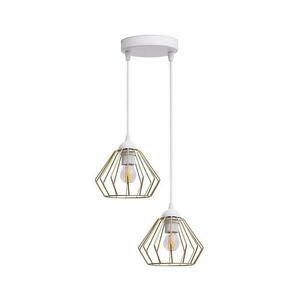 HEXE Csillár zsinóron CEED GOLD 2xE27/60W/230V átm. 28 cm fehér/arany kép