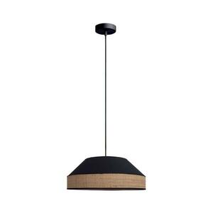 HEXE Csillár zsinóron MANISO 1xE27/60W/230V átm. 45 cm fekete/bézs kép