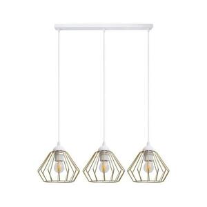 HEXE Csillár zsinóron CEED GOLD 3xE27/60W/230V fehér/arany kép
