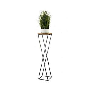 HowHomely Virágállvány LOFT 100x24 cm fekete/barna kép