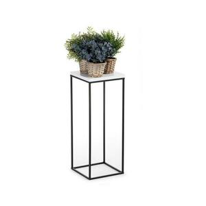 HowHomely Virágállvány BASICLOFT 60x24 fekete/fehér kép