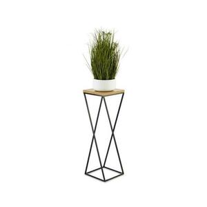 HowHomely Virágállvány LOFT 70x24 cm fekete/barna kép