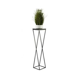 HowHomely Virágállvány LOFT 100x24 cm fekete kép