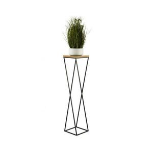 HowHomely Virágállvány LOFT 100x24 cm fekete/barna kép